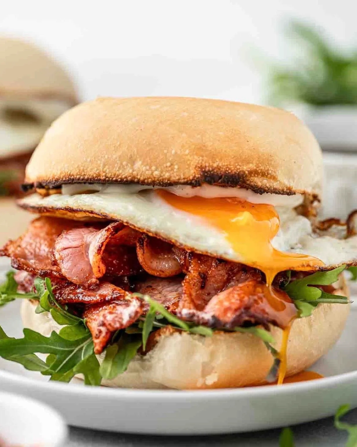 Bacon, Sausage & Egg Baps